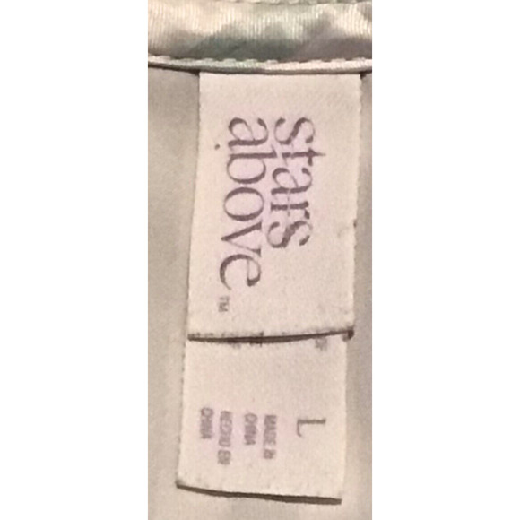 Stars Above Women’s Pajama Tops – Black & Blue Striped Sleep Shirts Size Large - Picture 5 of 7